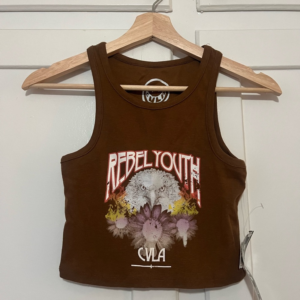Brown Rebel Youth Tank Top NWT Size XS